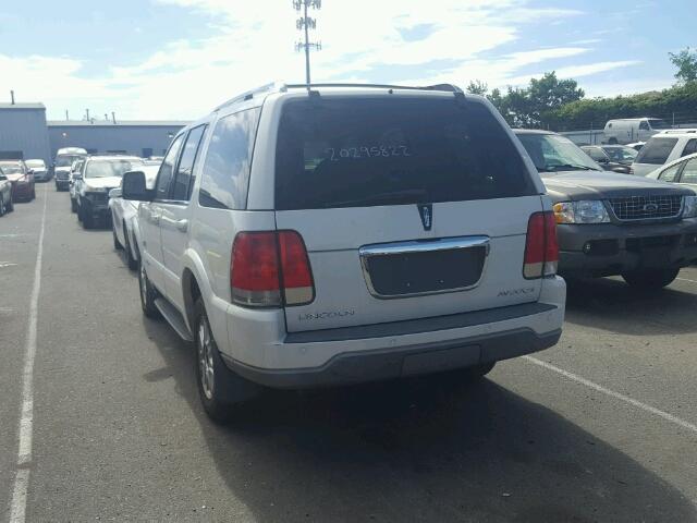 5LMEU88H64ZJ42169 - 2004 LINCOLN AVIATOR 白色 照片 3