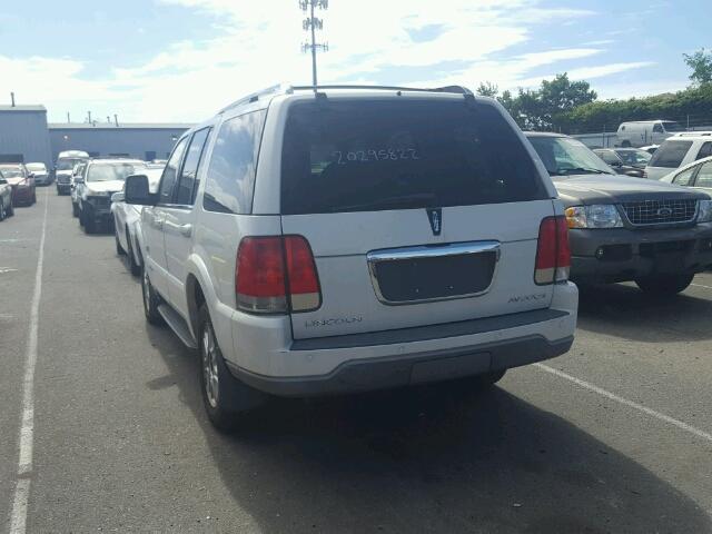 5LMEU88H64ZJ42169 - 2004 LINCOLN AVIATOR WHITE photo 3