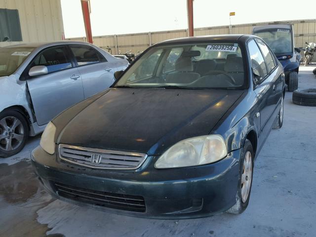 2HGEJ661XXH527637 - 1999 HONDA CIVIC BASE GREEN photo 2