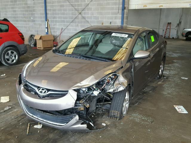 5NPDH4AE5EH523200 - 2014 HYUNDAI ELANTRA SE BROWN photo 2