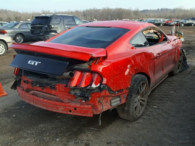 1FA6P8CF6F5398871 - 2015 FORD MUSTANG GT RED photo 4