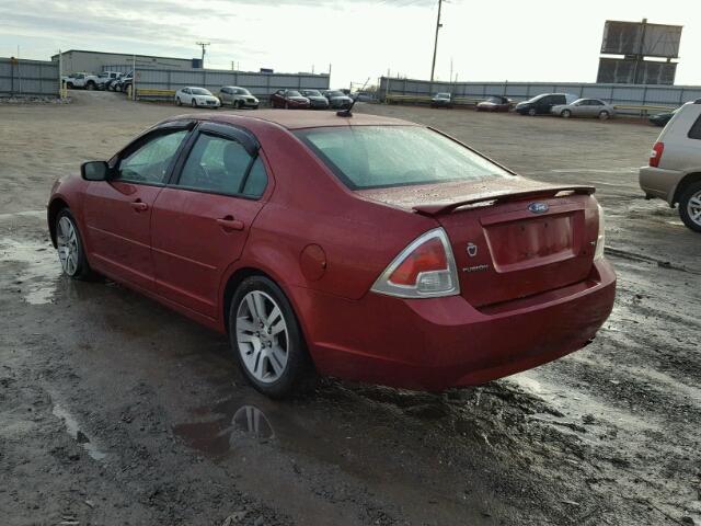 3FAHP07Z27R165034 - 2007 FORD FUSION SE RED photo 3