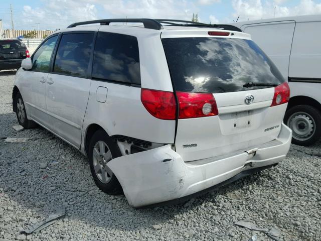 5TDZK22C47S044305 - 2007 TOYOTA SIENNA XLE WHITE photo 3