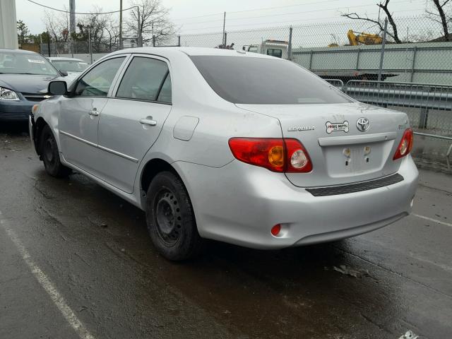 JTDBL40EX99027850 - 2009 TOYOTA COROLLA BA SILVER photo 3