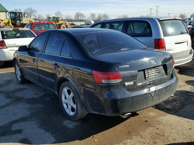 5NPEU46F97H173073 - 2007 HYUNDAI SONATA SE BLACK photo 3