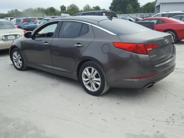 KNAGN4A74B5103606 - 2011 KIA OPTIMA EX BROWN photo 3