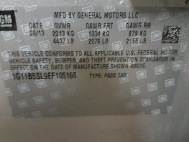 1G11B5SL9EF105166 - 2014 CHEVROLET MALIBU LS SILVER photo 10