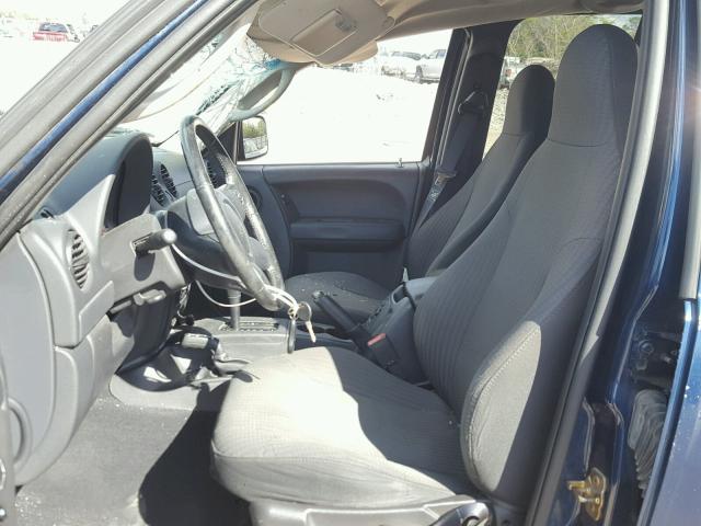 1J4GL48K54W260121 - 2004 JEEP LIBERTY SP BLUE photo 5