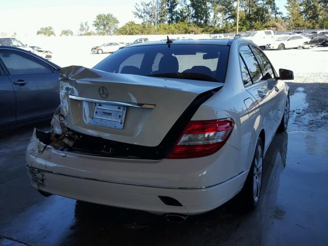 WDDGF5EB3BA521589 - 2011 MERCEDES-BENZ C 300 WHITE photo 4