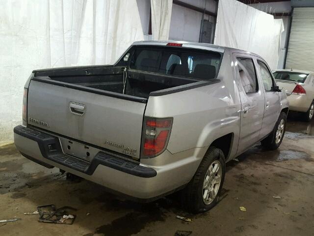 5FPYK1F44CB455766 - 2012 HONDA RIDGELINE SILVER photo 4