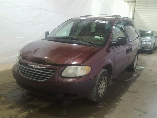 1C4GJ25371B178181 - 2001 CHRYSLER VOYAGER MAROON photo 2