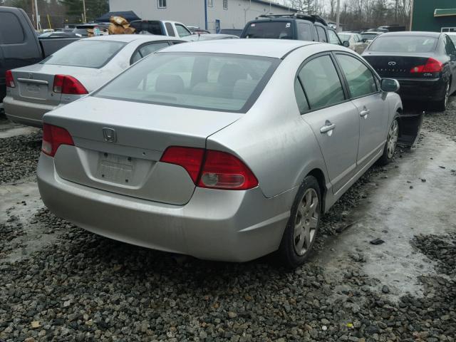 2HGFA16516H501338 - 2006 HONDA CIVIC LX SILVER photo 4