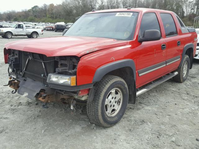 3GNEK12Z65G150366 - 2005 CHEVROLET AVALANCHE RED photo 2