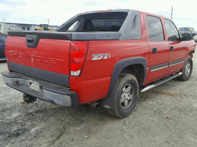 3GNEK12Z65G150366 - 2005 CHEVROLET AVALANCHE RED photo 4