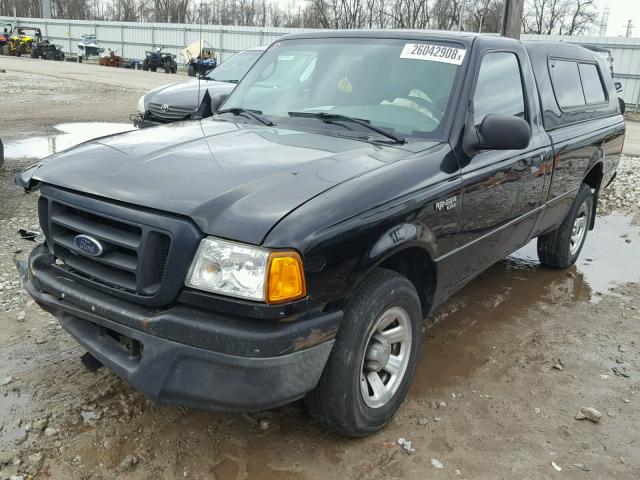 1FTYR10U45PA92441 - 2005 FORD RANGER BLACK photo 2