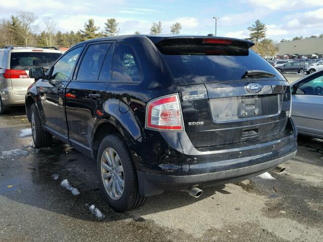 2FMDK48C49BA54149 - 2009 FORD EDGE SEL BLACK photo 3