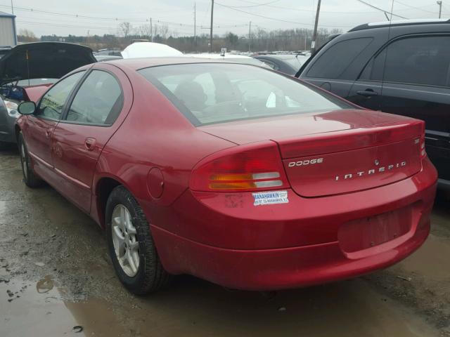 2B3HD46R42H267582 - 2002 DODGE INTREPID S RED photo 3