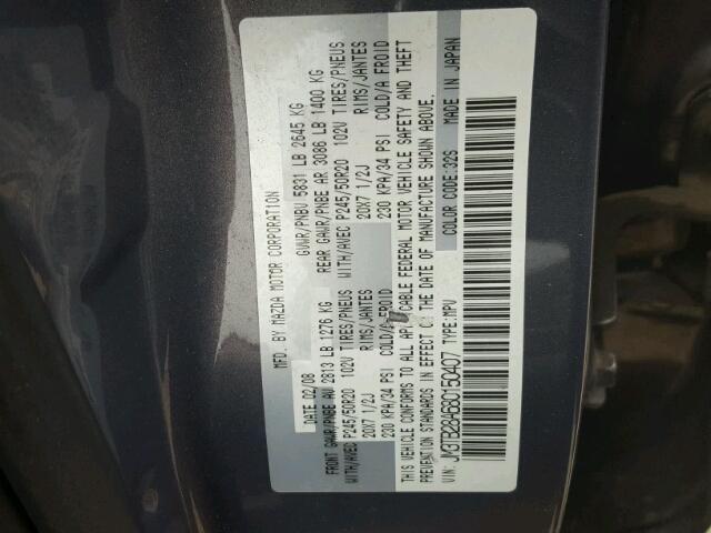 JM3TB28A680150407 - 2008 MAZDA CX-9 GRAY photo 10