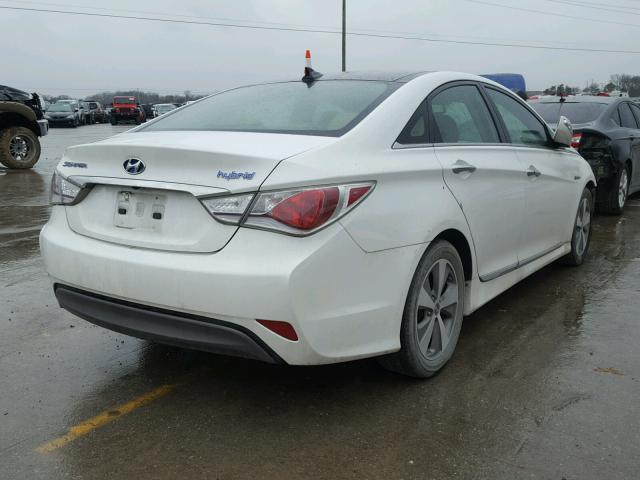 KMHEC4A48CA054419 - 2012 HYUNDAI SONATA HYB WHITE photo 4