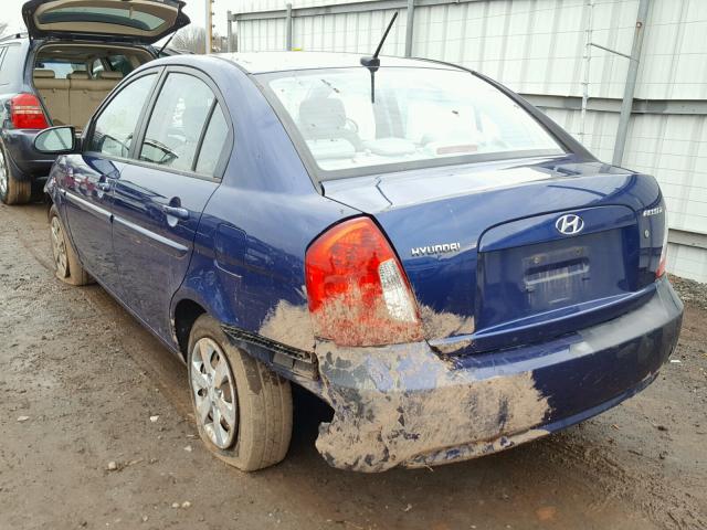 KMHCN46C89U341560 - 2009 HYUNDAI ACCENT GLS BLUE photo 3