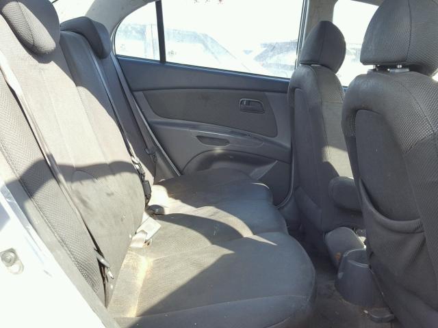 KNADE123166176994 - 2006 KIA RIO SILVER photo 6