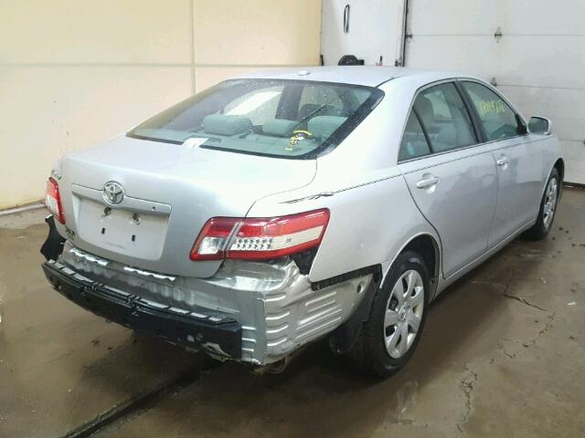 4T4BF3EK5BR179765 - 2011 TOYOTA CAMRY BASE SILVER photo 4