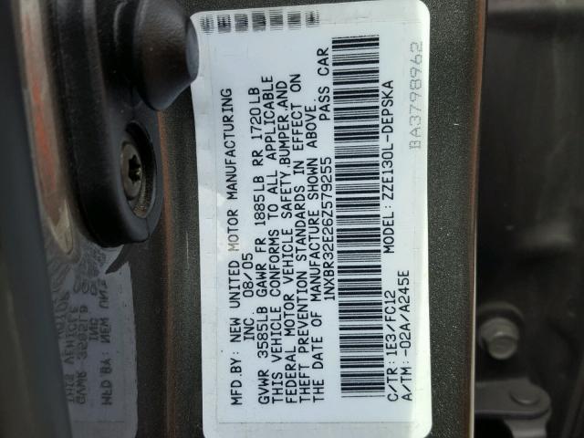 1NXBR32E26Z579255 - 2006 TOYOTA COROLLA CE SILVER photo 10