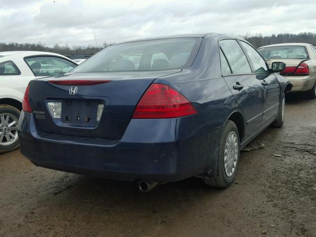 1HGCM56147A213022 - 2007 HONDA ACCORD VAL BLUE photo 4