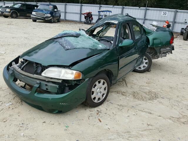 3N1CB51A62L553174 - 2002 NISSAN SENTRA GXE GREEN photo 2