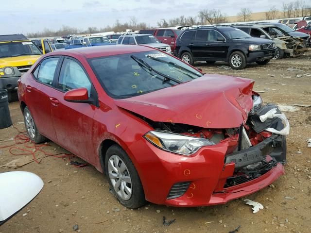 5YFBURHE5FP288422 - 2015 TOYOTA COROLLA L RED photo 1