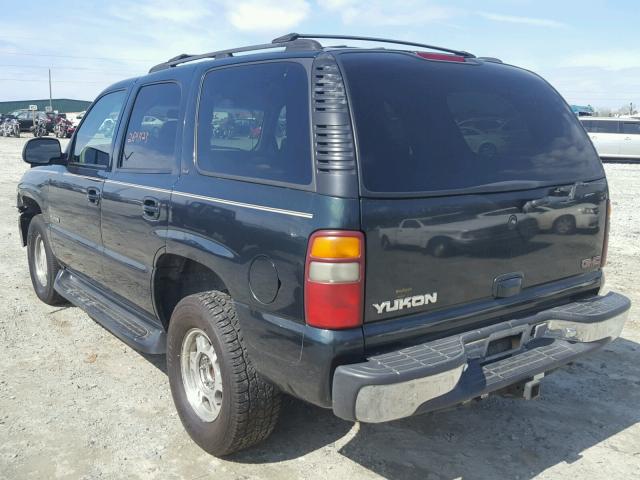 1GKEC13V41R215229 - 2001 GMC YUKON GREEN photo 3