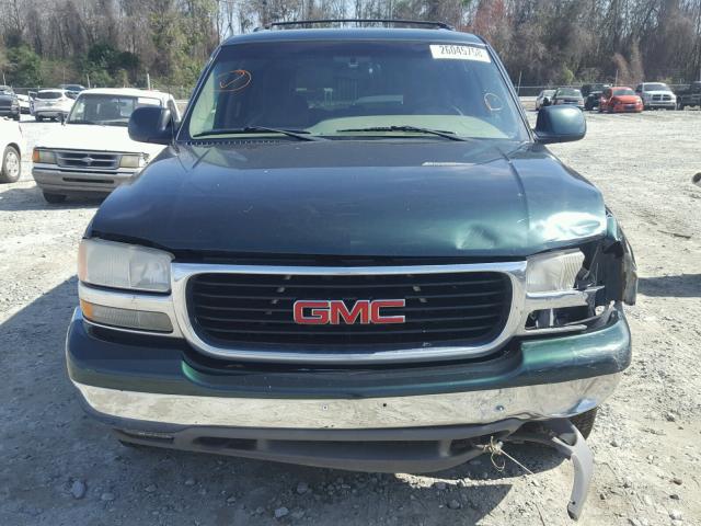 1GKEC13V41R215229 - 2001 GMC YUKON GREEN photo 9