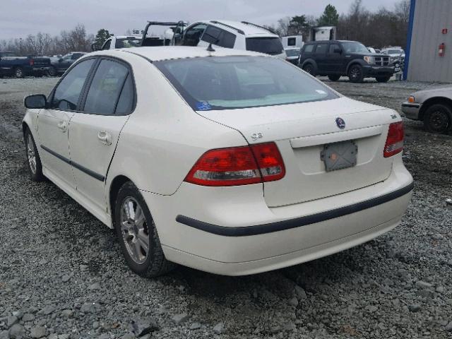 YS3FD49Y261127732 - 2006 SAAB 9-3 BASE WHITE photo 3