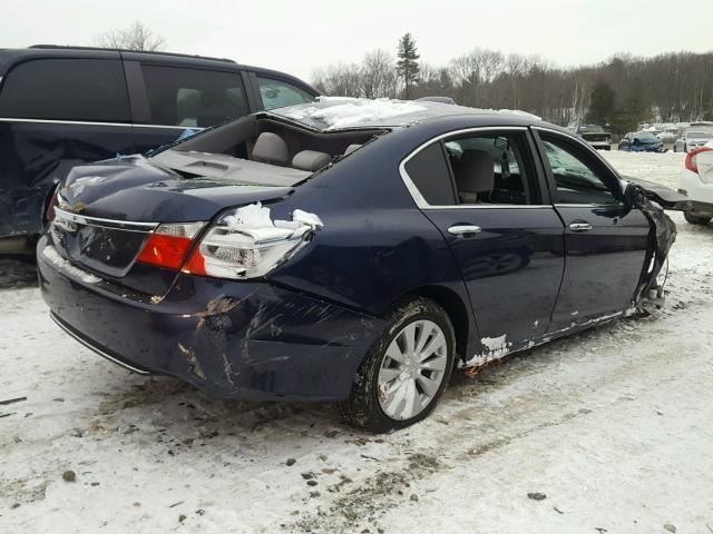 1HGCR2F7XEA057070 - 2014 HONDA ACCORD EX BLUE photo 4