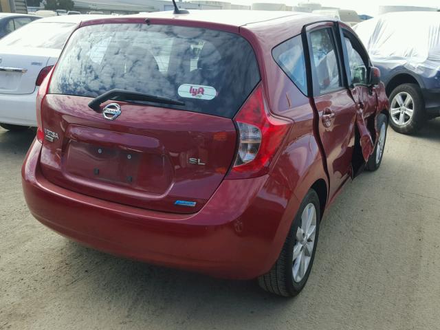 3N1CE2CP3EL427950 - 2014 NISSAN VERSA NOTE RED photo 4