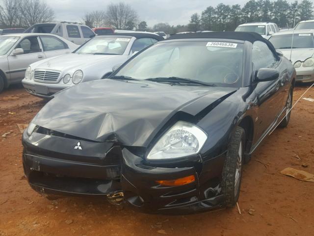 4A3AE55H83E175229 - 2003 MITSUBISHI ECLIPSE SP BLACK photo 2