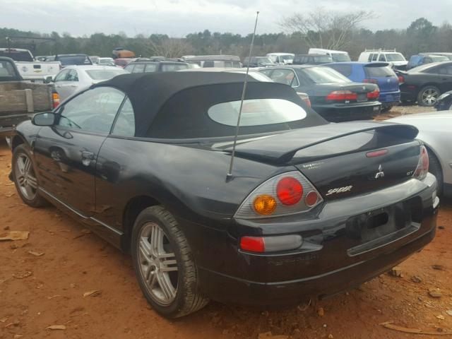 4A3AE55H83E175229 - 2003 MITSUBISHI ECLIPSE SP BLACK photo 3