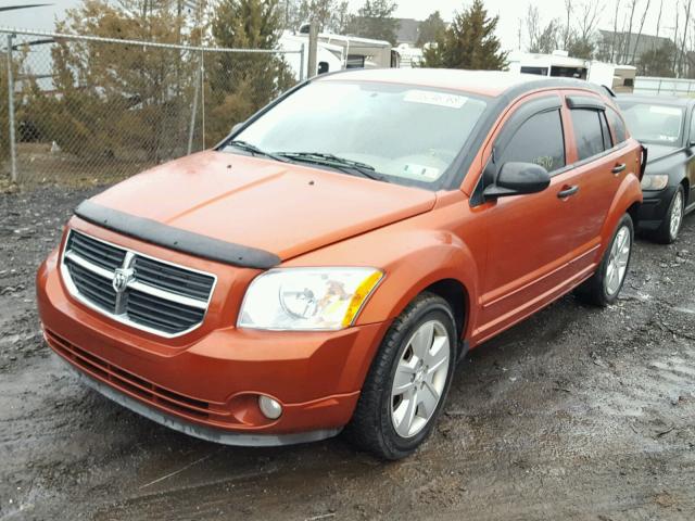 1B3HB48B37D308486 - 2007 DODGE CALIBER SX ORANGE photo 2