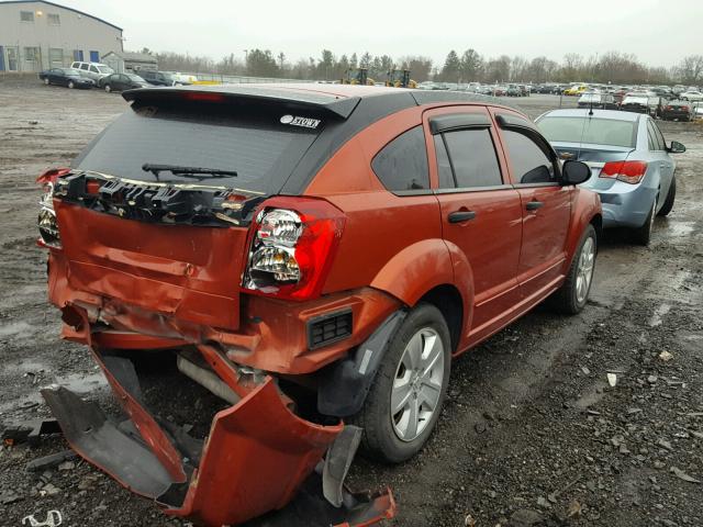 1B3HB48B37D308486 - 2007 DODGE CALIBER SX ORANGE photo 4