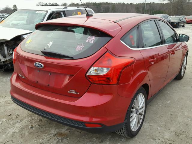 1FAHP3M24CL432918 - 2012 FORD FOCUS SEL RED photo 4