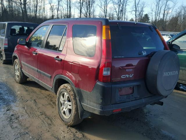 JHLRD78862C025830 - 2002 HONDA CR-V EX BURGUNDY photo 3