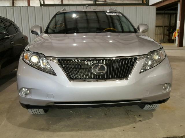 2T2BK1BA3AC025959 - 2010 LEXUS RX 350 SILVER photo 9