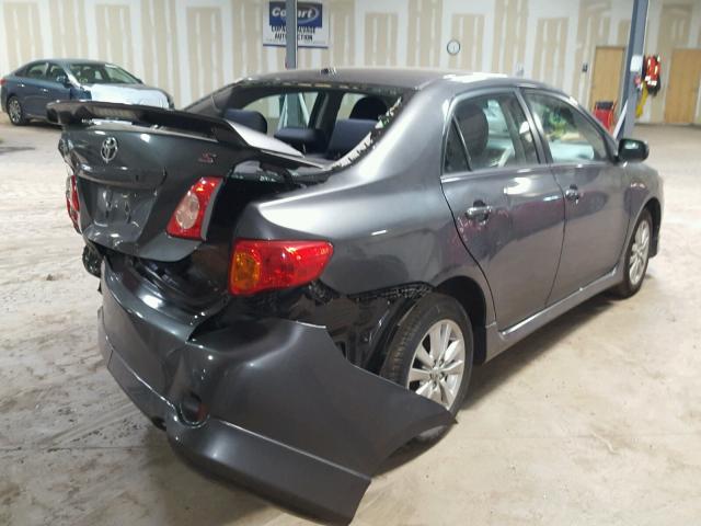 2T1BU4EE6AC460280 - 2010 TOYOTA COROLLA BA GRAY photo 4