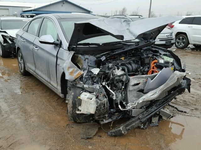 KMHE34L11HA051811 - 2017 HYUNDAI SONATA HYB SILVER photo 1