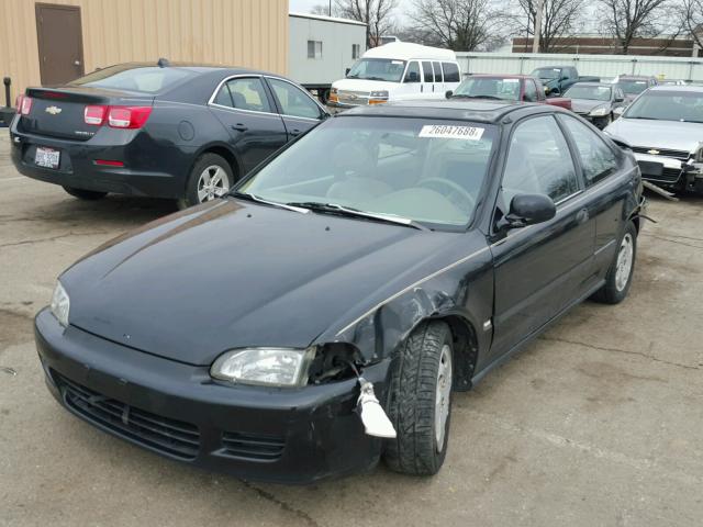 1HGEJ1255PL019316 - 1993 HONDA CIVIC EX შავი ფოტო 2