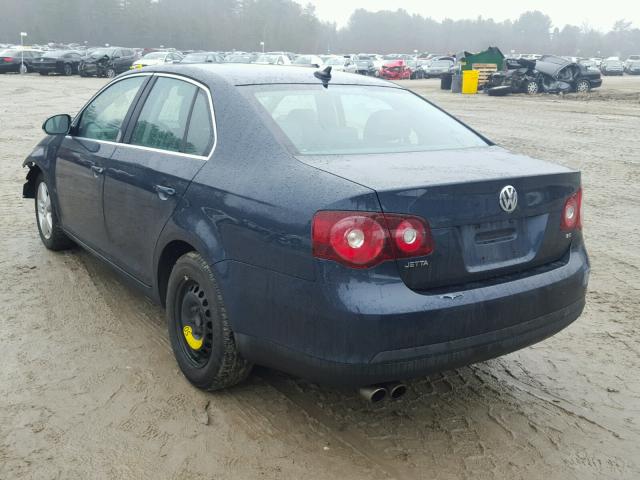 3VWRM71K89M021030 - 2009 VOLKSWAGEN JETTA SE BLUE photo 3