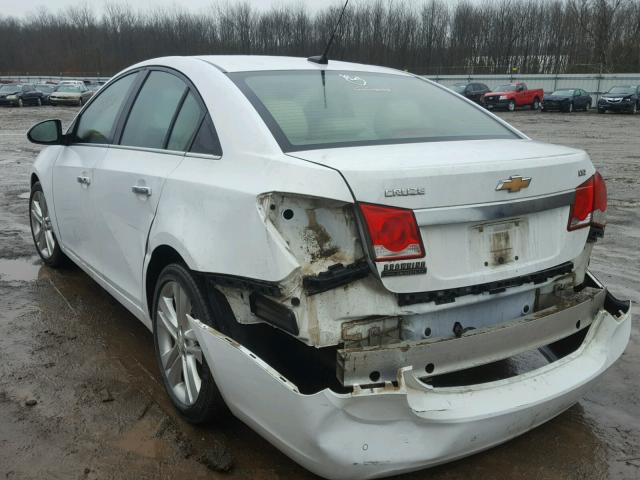 1G1PH5S96B7287556 - 2011 CHEVROLET CRUZE LTZ WHITE photo 3