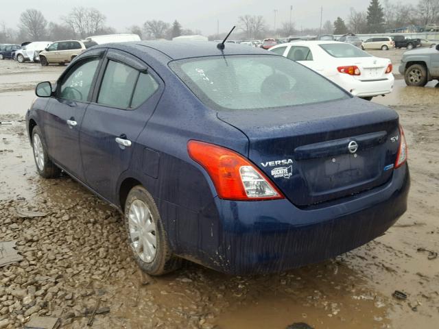 3N1CN7AP6CL818443 - 2012 NISSAN VERSA S BLUE photo 3