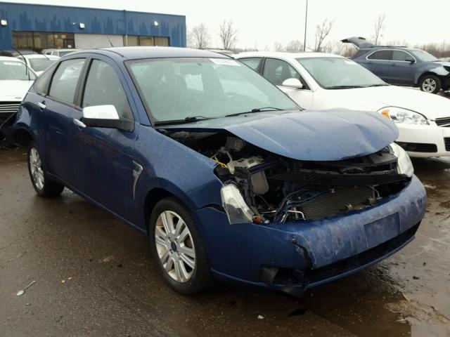 1FAHP35N08W211136 - 2008 FORD FOCUS SE BLUE photo 1