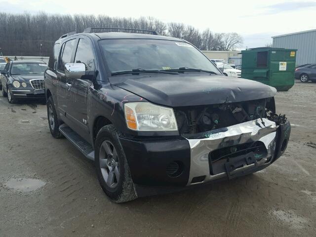 5N1AA08A75N719928 - 2005 NISSAN ARMADA SE BLACK photo 1